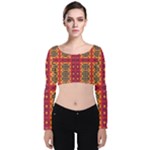 Shapes in retro colors2                                                          Velvet Long Sleeve Crop Top