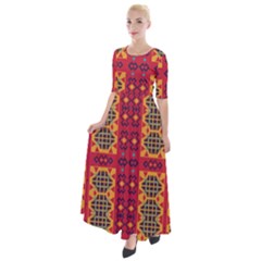 Half Sleeves Maxi Dress 