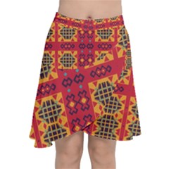 Chiffon Wrap Front Skirt 