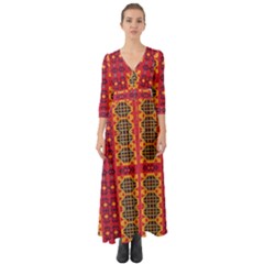 Button Up Boho Maxi Dress 