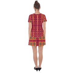 Drop Hem Mini Chiffon Dress 