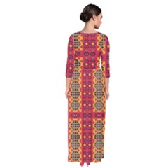 Quarter Sleeve Maxi Dress 