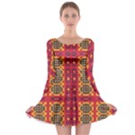 Shapes in retro colors2                                                           Long Sleeve Skater Dress