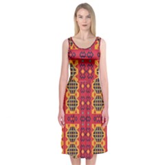 Shapes in retro colors2                                                          Midi Sleeveless Dress from ArtsNow.com
