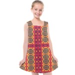 Shapes in retro colors2                                                        Kids  Cross Back Dress