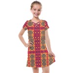 Shapes in retro colors2                                                         Kids  Cross Web Dress