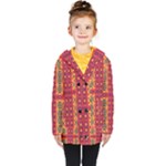 Shapes in retro colors2                                                           Kids  Double Breasted Button Coat