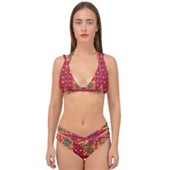 Double Strap Halter Bikini Set 