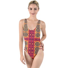 High Leg Strappy Swimsuit 