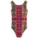 Shapes in retro colors2                                                          Kids  Cut-Out Back One Piece Swimsuit