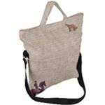 Foxhunt horse and hound Fold Over Handle Tote Bag
