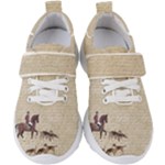 Foxhunt horse and hound Kids  Velcro Strap Shoes