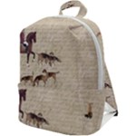 Foxhunt horse and hound Zip Up Backpack