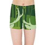 Forest Deer Tree Green Nature Kids  Sports Shorts