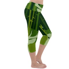 Lightweight Velour Capri Yoga Leggings 