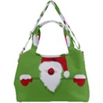 Santa Claus Hat Christmas Double Compartment Shoulder Bag