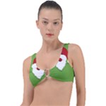 Santa Claus Hat Christmas Ring Detail Bikini Top