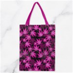 Dark Pink Cannabis Marijuana Reusable Shopping Tote Bag