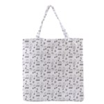 Music Notes Wallpaper Grocery Tote Bag