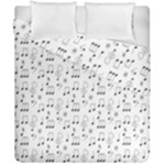 Music Notes Wallpaper Duvet Cover Double Side (California King Size)