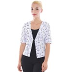 Music Notes Wallpaper Cropped Button Cardigan