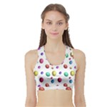 Egg Easter Texture Colorful Sports Bra with Border