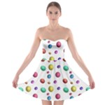 Egg Easter Texture Colorful Strapless Bra Top Dress