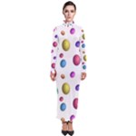 Egg Easter Texture Colorful Turtleneck Maxi Dress