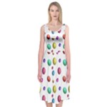 Egg Easter Texture Colorful Midi Sleeveless Dress