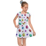 Egg Easter Texture Colorful Kids  Cap Sleeve Dress