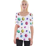 Egg Easter Texture Colorful Wide Neckline Tee