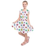 Egg Easter Texture Colorful Kids  Short Sleeve Dress