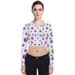 Egg Easter Texture Colorful Long Sleeve Zip Up Bomber Jacket