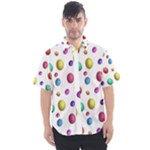 Egg Easter Texture Colorful Men s Short Sleeve Shirt