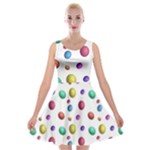 Egg Easter Texture Colorful Velvet Skater Dress