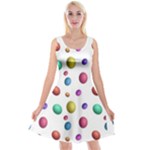 Egg Easter Texture Colorful Reversible Velvet Sleeveless Dress