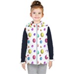 Egg Easter Texture Colorful Kids  Hooded Puffer Vest