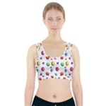 Egg Easter Texture Colorful Sports Bra With Pocket