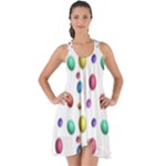 Egg Easter Texture Colorful Show Some Back Chiffon Dress