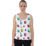 Egg Easter Texture Colorful Velvet Tank Top