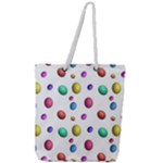 Egg Easter Texture Colorful Full Print Rope Handle Tote (Large)