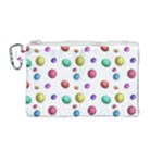 Egg Easter Texture Colorful Canvas Cosmetic Bag (Medium)