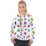 Egg Easter Texture Colorful Women s Overhead Hoodie