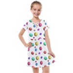 Egg Easter Texture Colorful Kids  Cross Web Dress