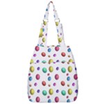Egg Easter Texture Colorful Center Zip Backpack