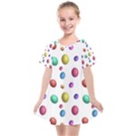 Egg Easter Texture Colorful Kids  Smock Dress