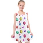 Egg Easter Texture Colorful Kids  Cross Back Dress