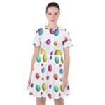 Egg Easter Texture Colorful Sailor Dress