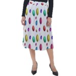 Egg Easter Texture Colorful Classic Velour Midi Skirt 