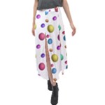 Egg Easter Texture Colorful Velour Split Maxi Skirt